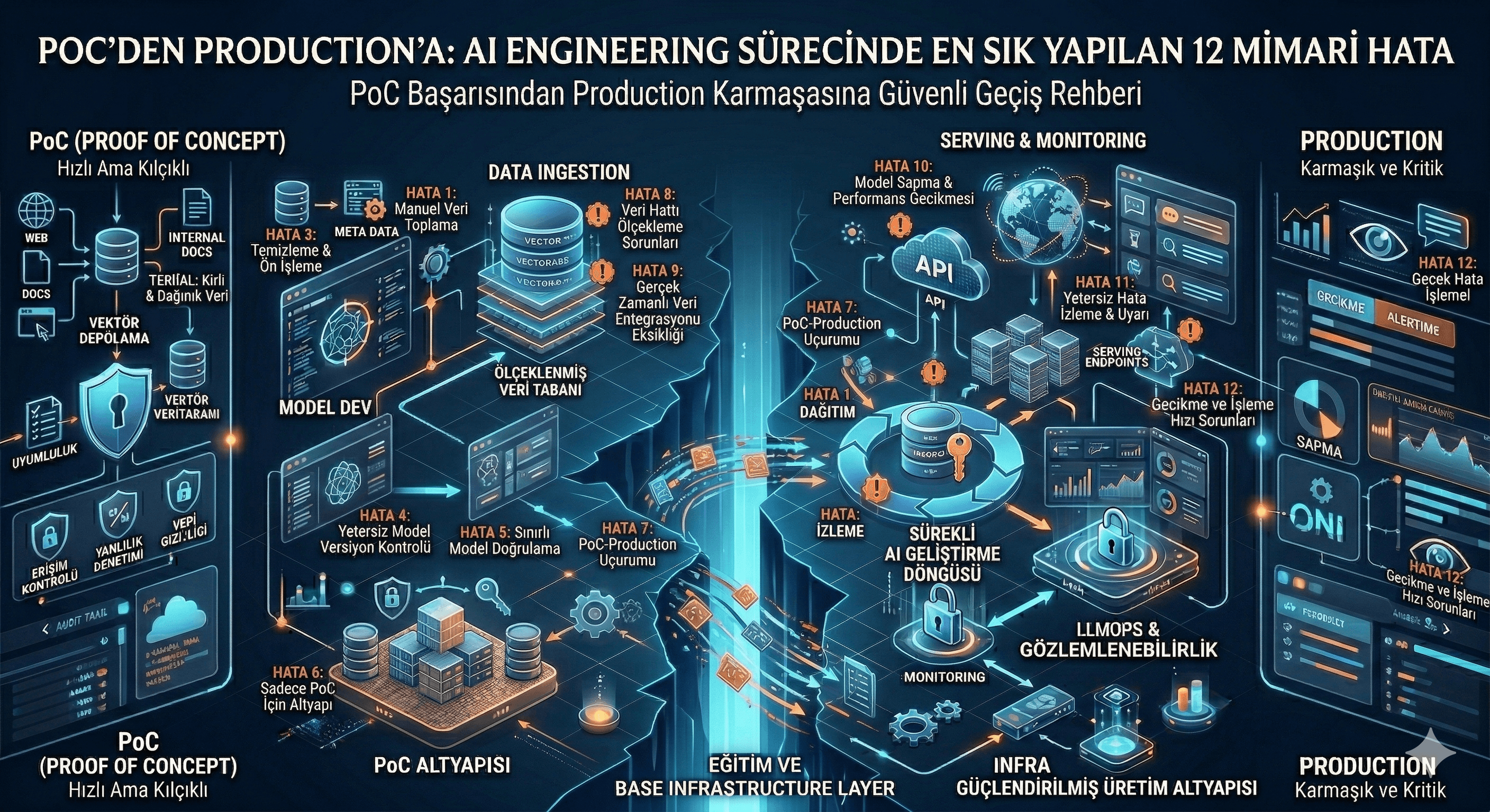 PoC’den Production’a: AI Engineering Sürecinde En Sık Yapılan 12 Mimari Hata